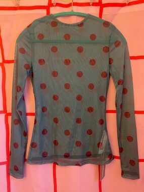 Missguided Sheer Polka Dot Top